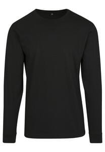 Build Your Brand BY091 - Longsleeve With Cuffrib Black
