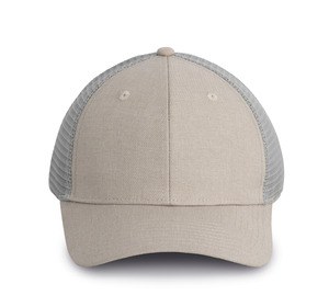 K-up KP142 - Urban Trucker cap - 6 panels Sand Heather / Light Grey