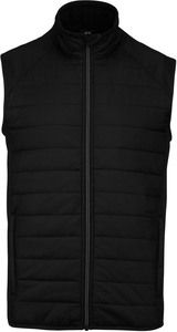 Proact PA235 - Dual-fabric sleeveless sports jacket Black / Black