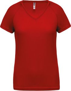 Proact PA477 - Ladies’ V-neck short-sleeved sports T-shirt Red