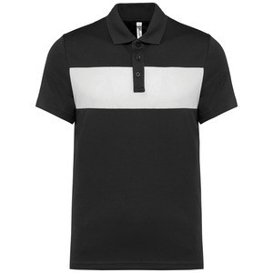 Proact PA493 - Adult short-sleeved polo-shirt Black / White