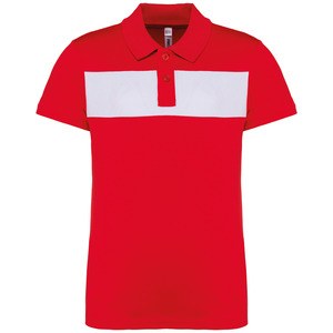 Proact PA494 - Kids' short-sleeved polo-shirt Sporty Red / White