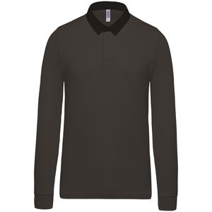 Kariban K213 - Rugby polo shirt Dark Grey / Black