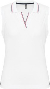 Kariban K224 - Ladies' sleeveless polo shirt White / Navy / Red
