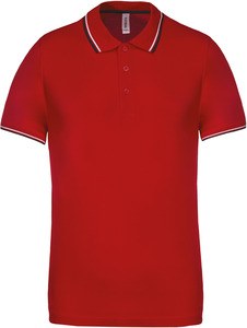 Kariban K250 - MEN'S SHORT SLEEVE POLO SHIRT Red/ Navy/ White