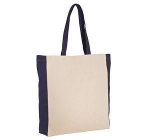 Kimood KI0275 - Two-tone tote bag Natural/ Navy