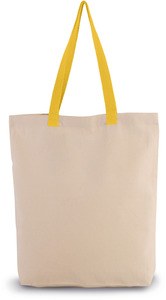 Kimood KI0278 - Gusset shopping bag with contrasting handles