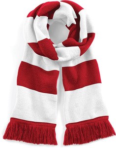 Beechfield B479 - Stadium striped men's scarf kelly green / white