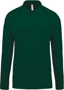 Kariban K256 - Men's long-sleeved piqué polo shirt Forest Green