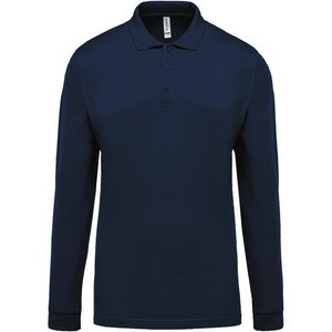 Kariban K256 - Men's long-sleeved piqué polo shirt Navy