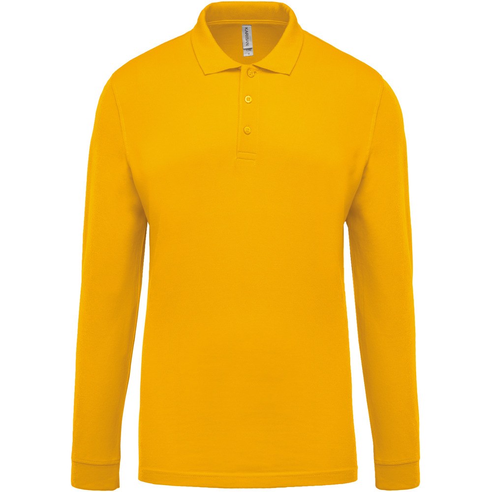 Kariban K256 - Men's long-sleeved piqué polo shirt