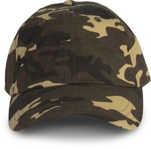 K-up KP154 - LOW PROFILE CAP - 6 PANELS Khaki Camouflage