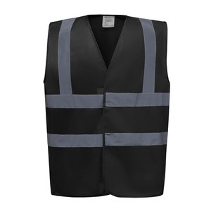 Yoko YHVW100 - Hi-Vis Waistcoat Black