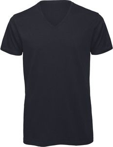 B&C CGTM044 - Men's Organic Inspire V-neck T-shirt Navy