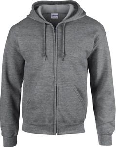 Gildan GI18600 - Heavy Blend Adult Full Zip Hooded Sweatshirt Graphite Heather