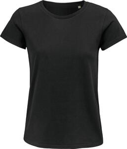 SOL'S 03581 - Crusader Women Round Neck Fitted Jersey T Shirt Deep Black
