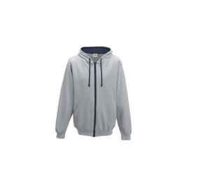 AWDIS JH053 - Contrast zipped hoodie