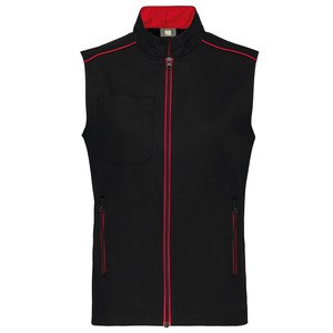 WK. Designed To Work WK6148 - Men's DayToDay Gilet Black / Red