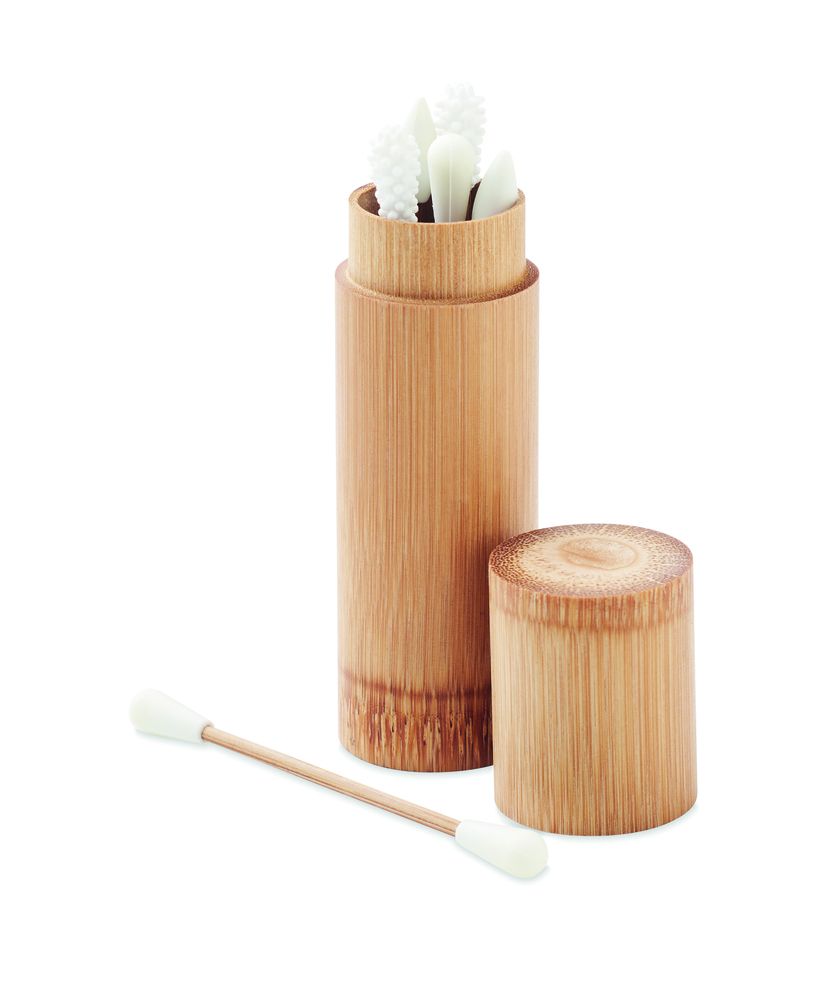 GiftRetail MO6483 - FENTON 6 reusable swabs in bamboo box