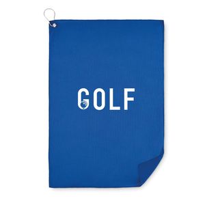 GiftRetail MO6526 - TOWGO RPET golf towel with hook clip Blue