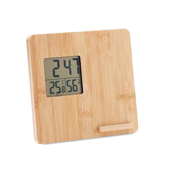 GiftRetail MO6665 - FERREL Bamboo weather station