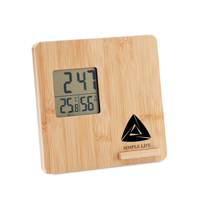 GiftRetail MO6665 - FERREL Bamboo weather station