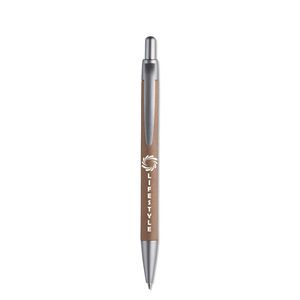 GiftRetail MO8105 - PUSHTON Carton barrel ball pen matt silver