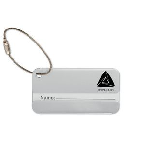 GiftRetail MO8352 - TAGGY Aluminium luggage tag matt silver