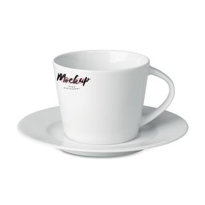 GiftRetail MO9080 - PARIS Cappuccino cup and saucer White