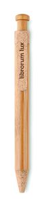 GiftRetail MO9481 - TOYAMA Bamboo/Wheat-Straw ABS ball pen Orange