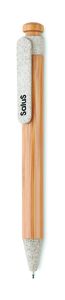 GiftRetail MO9481 - TOYAMA Bamboo/Wheat-Straw ABS ball pen Beige
