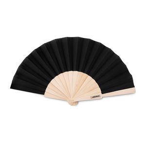 GiftRetail MO9532 - FANNY WOOD Manual hand fan Black