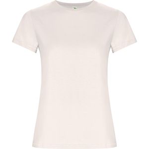 Roly CA6696 - GOLDEN WOMAN Fitted short-sleeve t-shirt in organic cotton Vintage White