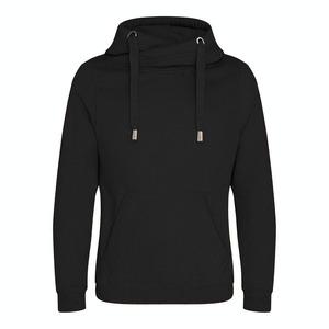 AWDIS JUST HOODS JH021 - Cross neck sweatshirt Black Smoke