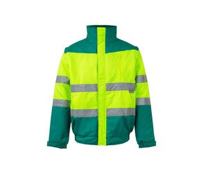 VELILLA VL161 - TWO-TONE HIGH-VISIBILITY QUILTED JACKET Fluo Yellow / Green
