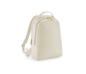 BAG BASE BG768 - Elegant Saffiano Leather-Look Laptop Backpack oyster