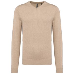 Kariban K965 - MEN'S V-NECK JUMPER Beige heather