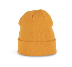 K-up KP031 - KNITTED TURNUP BEANIE Cumin Yellow