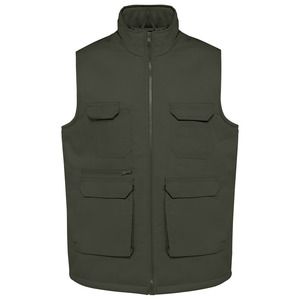 WK. Designed To Work WK607 - Unisex padded multi-pocket polycotton vest