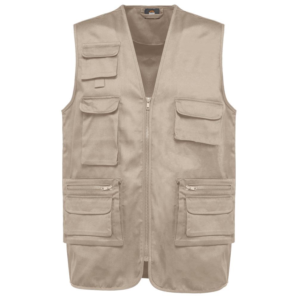 WK. Designed To Work WK609 - Unisex lined multi-pocket polycotton vest