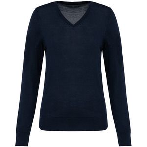 Kariban Premium PK911 - Ladies' V-neck merino jumper Deep Navy