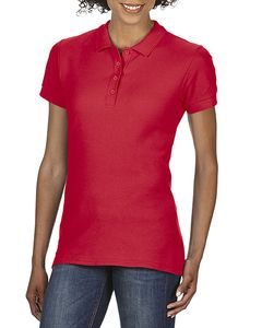 GILDAN GIL64800L - Polo Softstyle Double Pique SS for her Red