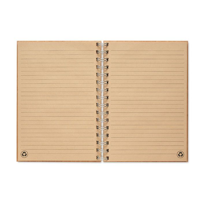 GiftRetail MO6790 - BRAM A5 ring bound Bamboo notebook