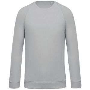 Kariban K480 - Men's organic round neck sweatshirt with raglan sleeves Snow Grey