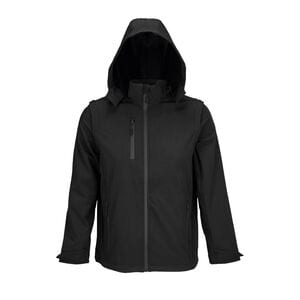 SOL'S 03995 - FALCON 3IN1 Softshell Jacket With Removable Hood And Sleeves Black