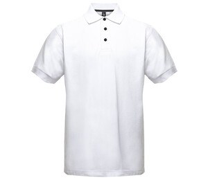 BLACK&MATCH BM100 - Contrasting button poloshirt White / Black