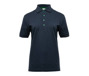 BLACK&MATCH BM101 - Ladies' contrasting button poloshirt Navy / Kelly Green