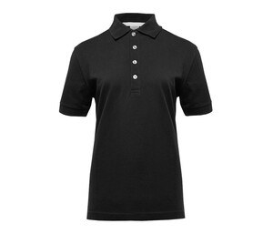 BLACK&MATCH BM101 - Ladies' contrasting button poloshirt Black / White