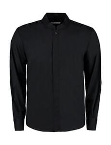Bargear KK123 - Tailored Fit Mandarin Collar Shirt Black