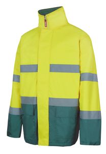 Velilla 306002 - HV TWO-TONE PARKA GREEN/HI-VIS YELLOW